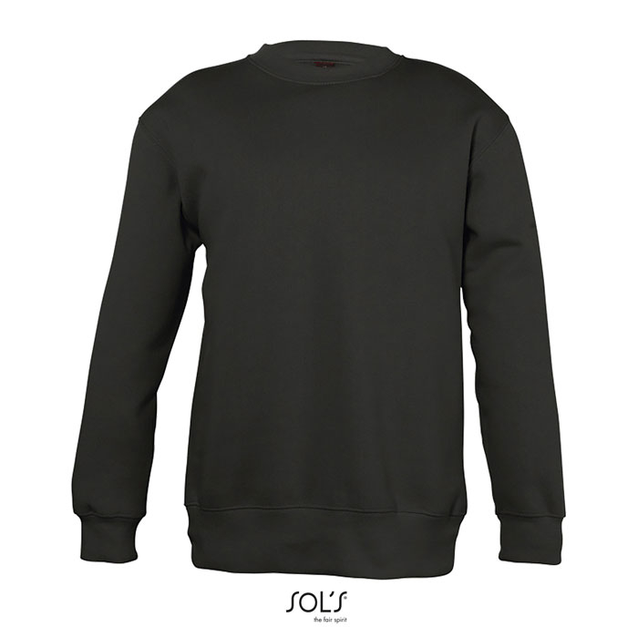 Pull over publicitaire enfant molletoné 280g - SUPREME Noir 1